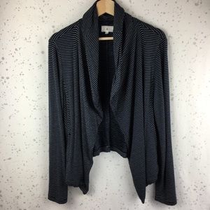 Lou & Grey Asymmetrical Open Cardigan